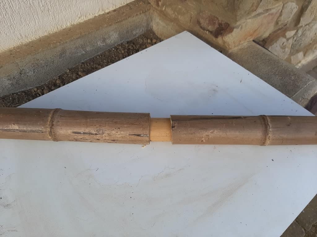Assemblaggio di bambu con manica interna
